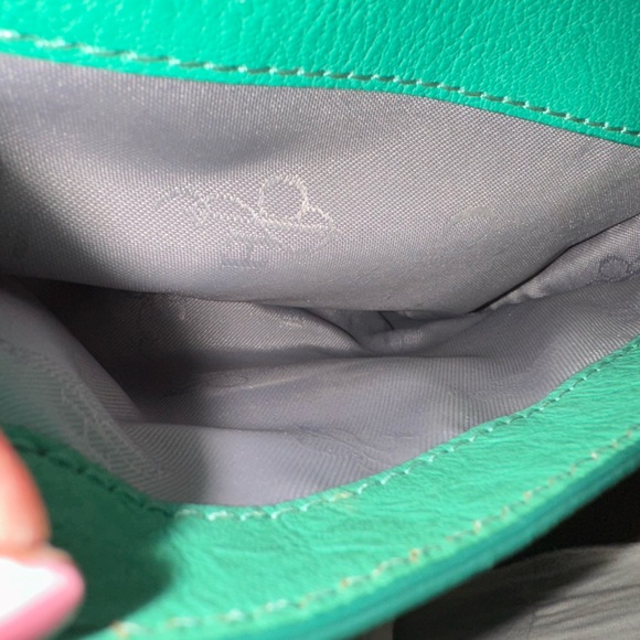 Cole Haan Zoe Aqua Green Leather Large Bucket Shoulder Bag Purse EUC!, MSRP $348 - Picture 8 of 8